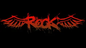 Fiery Rock Text Graffiti Wallpaper