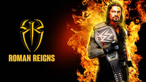 Fiery Roman Reigns Wallpaper