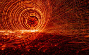 Fiery_ Spiral_ Light_ Painting Wallpaper