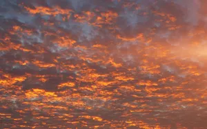 Fiery_ Sunset_ Cloudscape Wallpaper