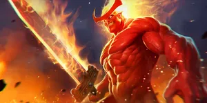 Fiery_ Surtur_ Confrontation Wallpaper