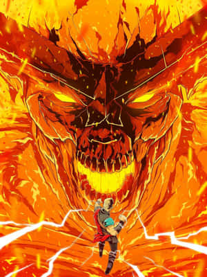 Fiery_ Surtur_vs_ Thor_ Artwork Wallpaper