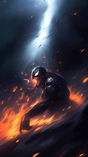 Fiery Venom Artwork Wallpaper