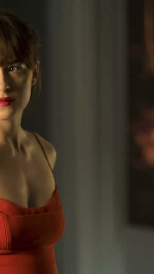 Fifty Shades Of Grey Dakota In Red Wallpaper