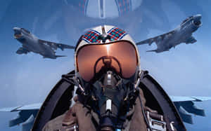 Fighter Pilot Squad Flying Wallpaper