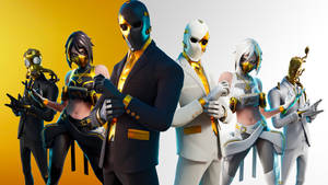 Fighting With Your Foes In The Epic Battle Of Fortnite Wallpaper