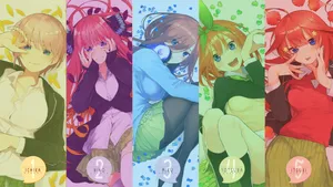 Filtered Photos Of The Quintessential Quintuplets Wallpaper