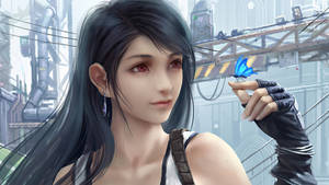 Final Fantasy 7 Tifa Butterfly Wallpaper