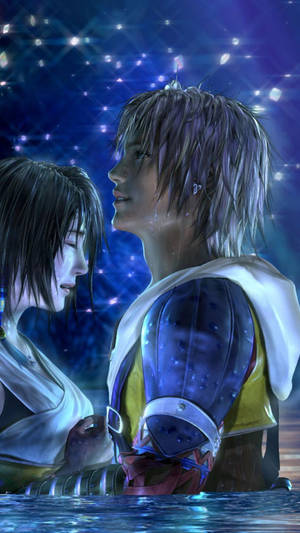 Final Fantasy Iphone Tidus And Yuna Wallpaper