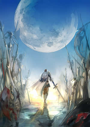 Final Fantasy Paladin Moonlight Vigil Wallpaper