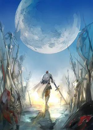 Final Fantasy Paladin Moonlight Vigil Wallpaper