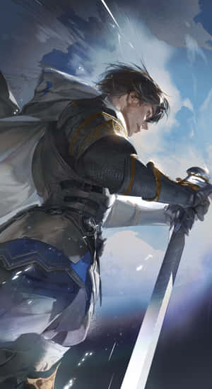 Final Fantasy Paladin Sword Raised Wallpaper