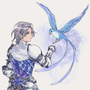 Final Fantasy Paladinand Blue Bird Wallpaper