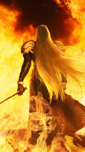 Final Fantasy V I I Remake Sephiroth Inferno Wallpaper