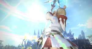 Final Fantasy White Mage Sunlit Casting Wallpaper