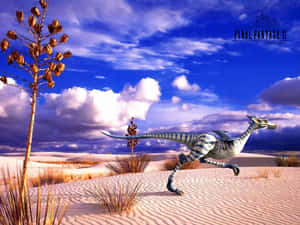 Final Fantasy X I Desert Dragon Wallpaper