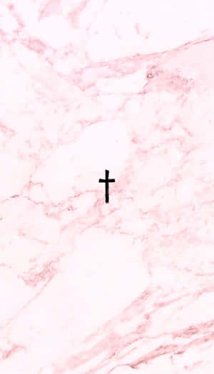 Find Comfort In The Pink Cross Wallpaper