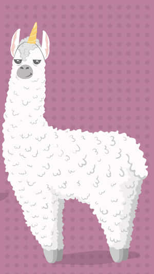 Find Inner Peace With The Soothing Presence Of A Cute Llama. Wallpaper