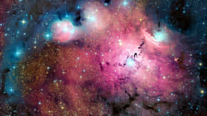 Find Serenity In The Cosmic Pink Wallpaper