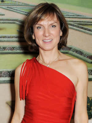 Fiona Bruce Posing Elegantly In A Classy Outfit Wallpaper