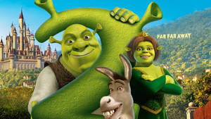 Fiona Donkey And Shrek 2 Posing Wallpaper