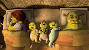 Fiona, Triplets, And Shrek Pc Wallpaper