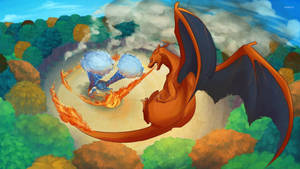 Fire Breathing Charizard Wallpaper