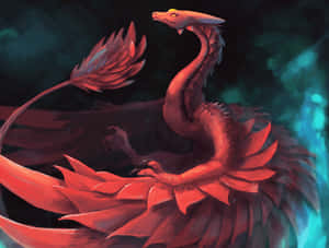 Fire-breathing Mythical Dragon Wallpaper