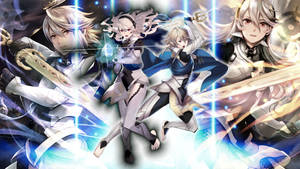 Fire Emblem Warriors Female And Male Corrin Blue Lights Wallpaper