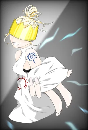 Fire Force Haumea Floating Electricity Wallpaper