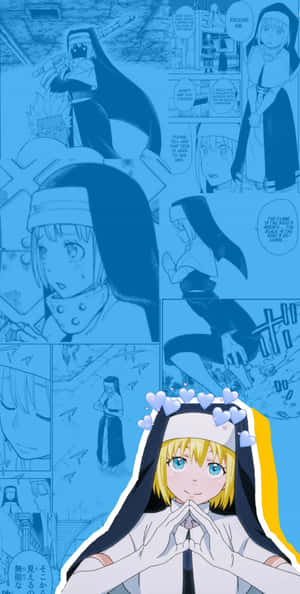 Fire Force Iris Manga Collage Wallpaper