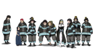 Fire_ Force_ Team_8_ Group_ Shot Wallpaper