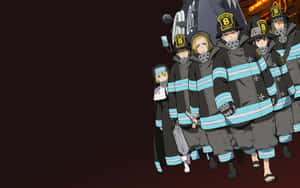 Fire Force Team8 Readyfor Action Wallpaper