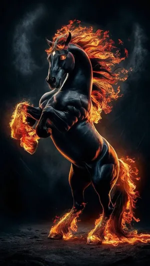 Fire Horse Mythical Creature Wallpaper