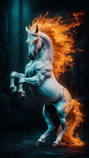 Fire Horse Mythical Creature Wallpaper