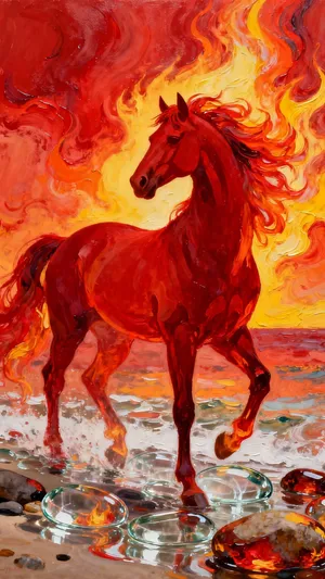 Fire Horse Rising Wallpaper