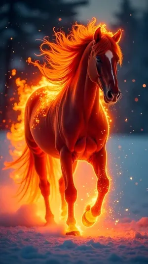 Fire Horse Spirit Wallpaper