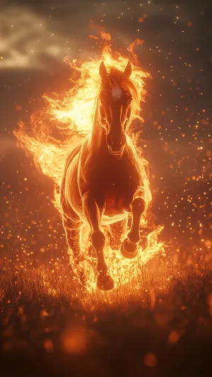 Fire Horse Spirit Wallpaper