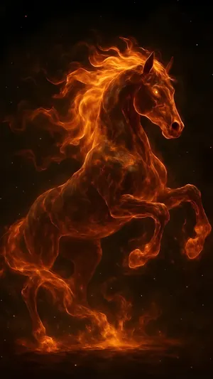 Fire Horse Spirit Wallpaper