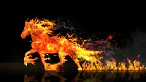 Fire Horse Symbolism Wallpaper
