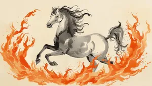 Fire Horse Symbolism Wallpaper