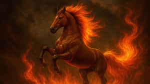 Fire Horse Symbolism Wallpaper
