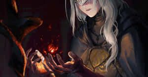 Fire Keeper Holding The Light Wallpaper