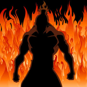 Fire Lord Ozai Silhouette Flames Wallpaper