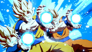 Fire Up For Intense Battles With Dragon Ball Fighterz Wallpaper