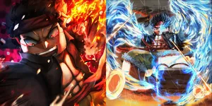 Fireand Ice Anime Power Duality Wallpaper