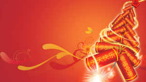 Firecrackers Exploding In Celebration Wallpaper