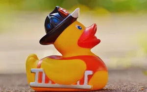 Firefighter Rubber Duck Outdoors.jpg Wallpaper
