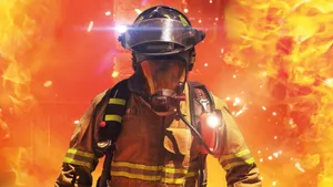 Firefighters Putting Out A Fire Wallpaper