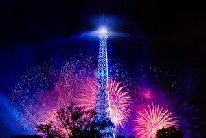 Fireworks Paris At Night Wallpaper